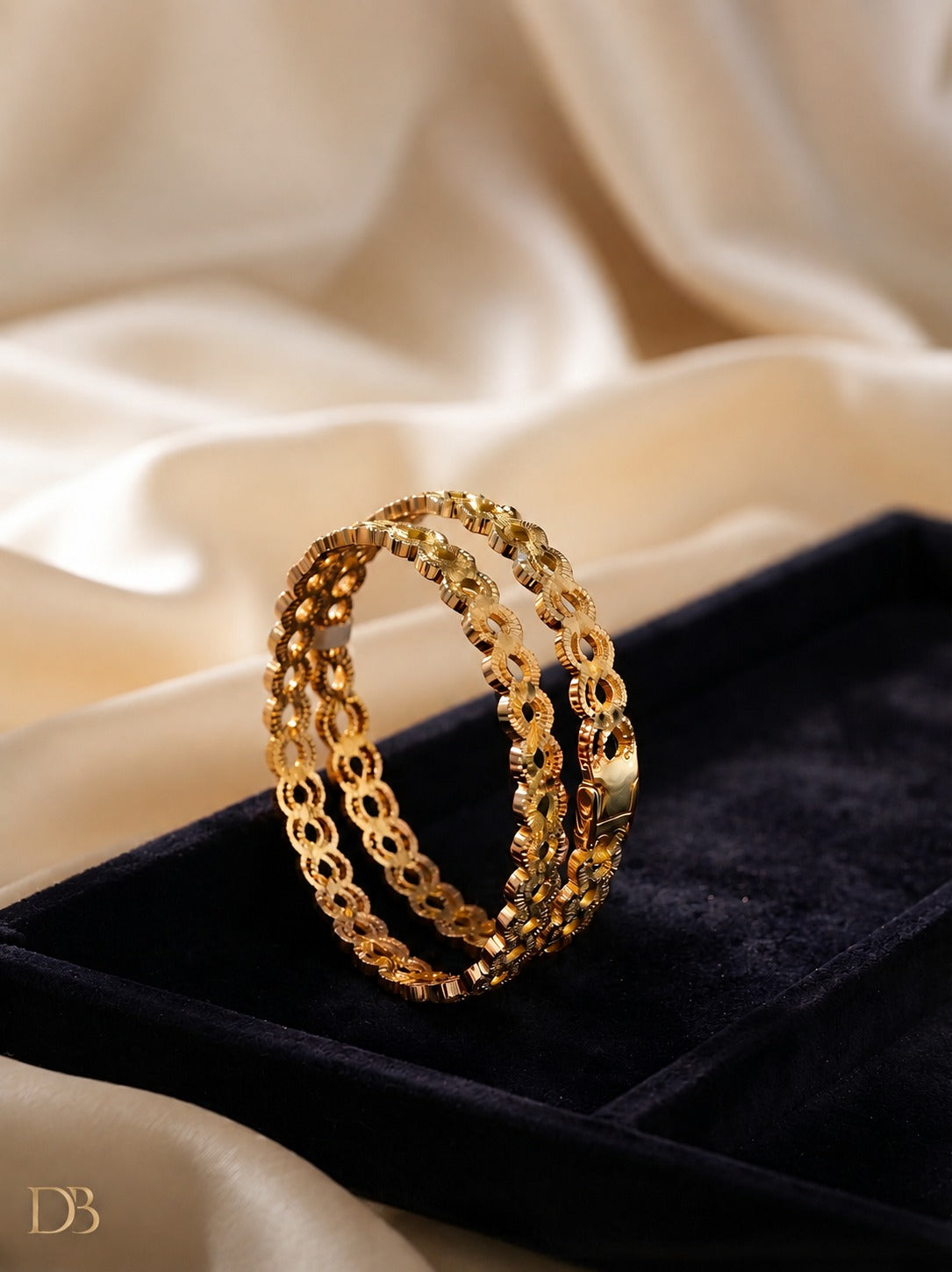 Dubar Aurelia Filigree Chain Link Bangles