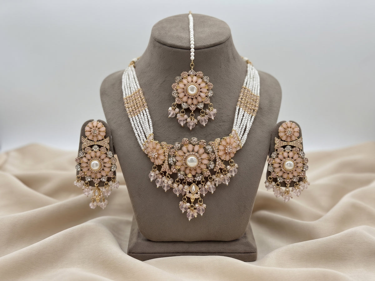 Noor Pearl Mala & Tikka Bridal Set