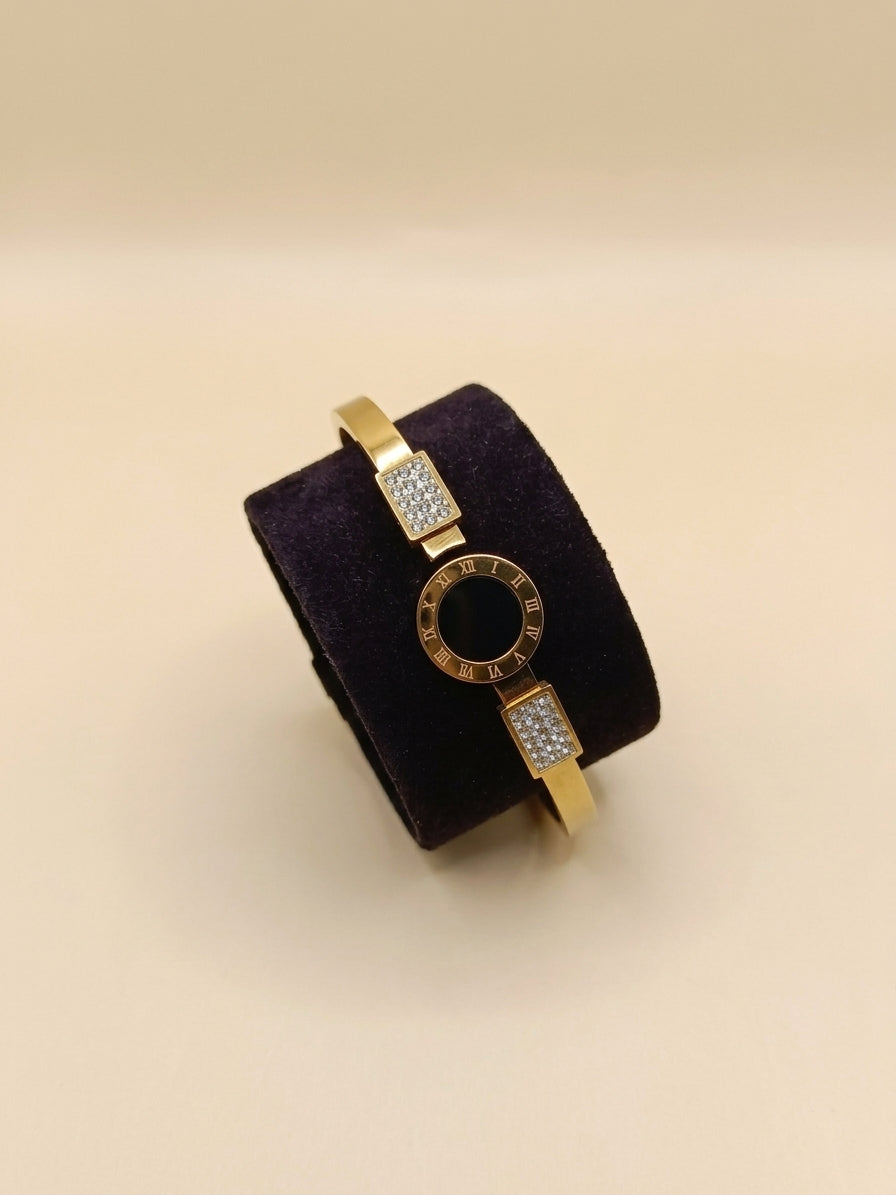 Luxe Roman & Geometric Gold-Tone Bracelet