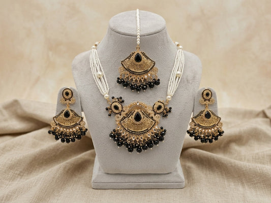 Noor Pearl Mala & Tikka Bridal Set