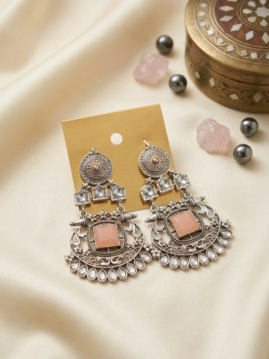 Aura Heritage Chandbali & Shield Drop Earrings