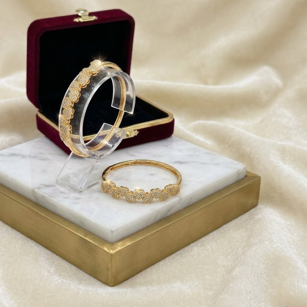 Luxe Pavé Crystal Statement Kada Bangle