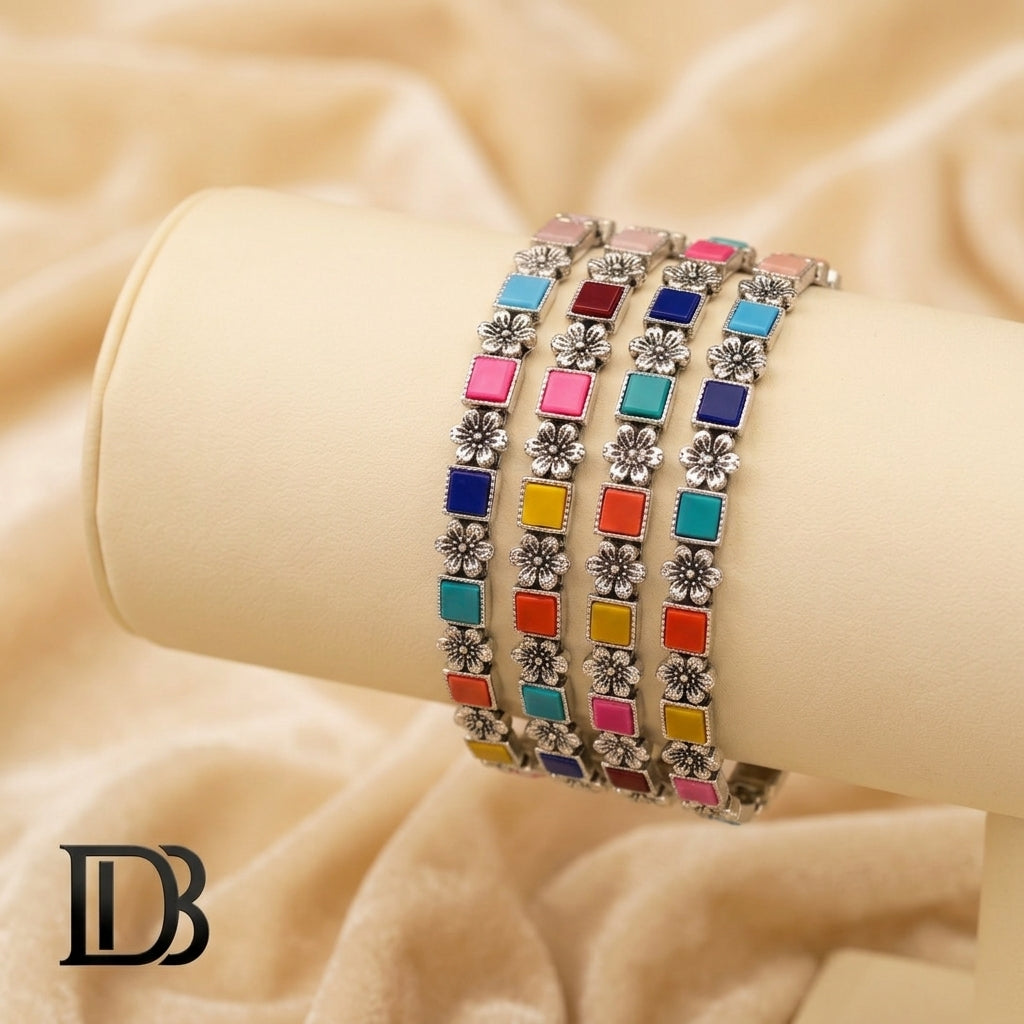 Artisan Mosaic & Pavé Kara Bangle Collection