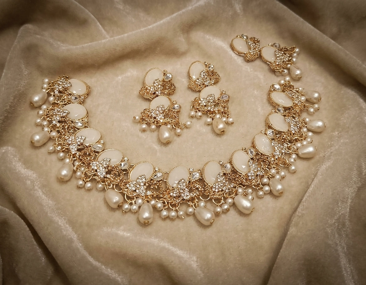 Opaline Flora Statement Choker Set