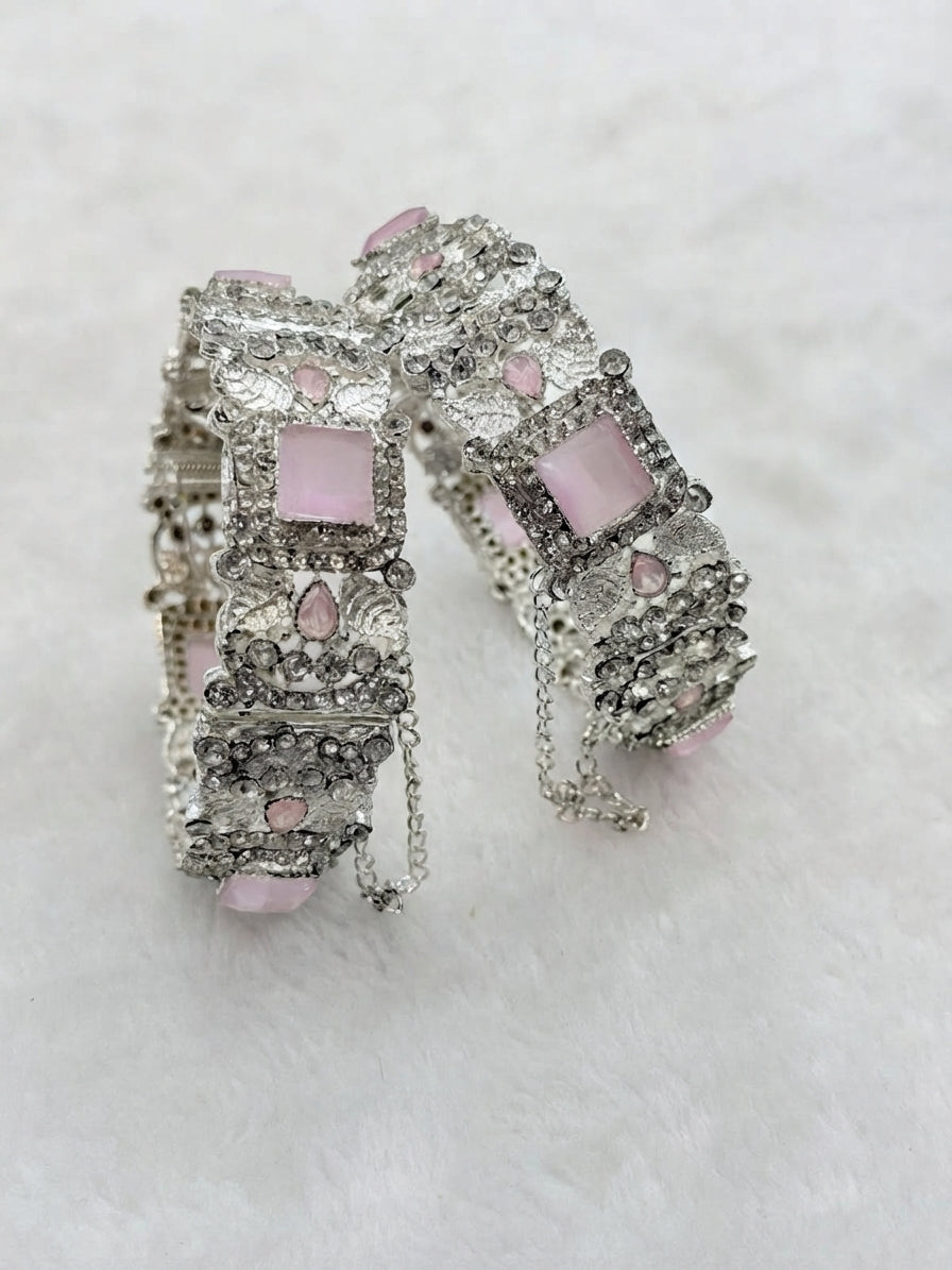 Aura Cushion Crystal Filigree Kada Bangles