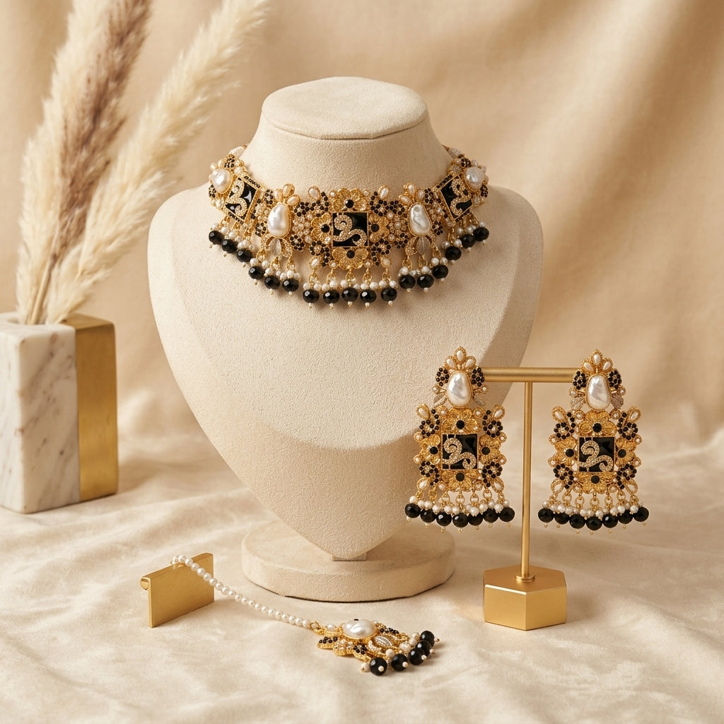 Baroque Pearl Choker Set