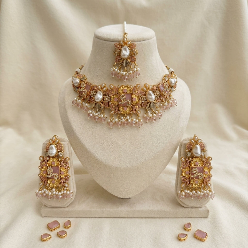 Baroque Pearl Choker Set