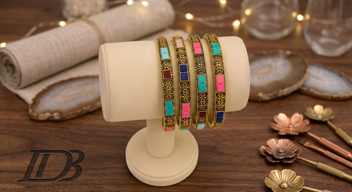 Artisan Mosaic & Pavé Kara Bangle Collection